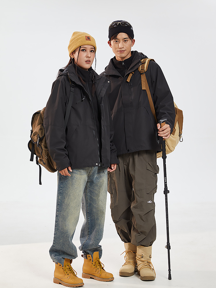 Pelliot's New Jacket Women's Three-In-One Jacket Men's Outdoor Windproof and Waterproof Travel Jacket Mountaineering Jacket