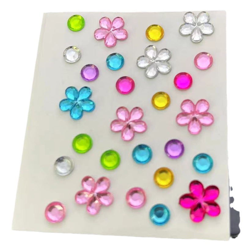 Children's toy Diamond stickers acrylic love plum blossom Star diamond stickers handmade DIY phone case decoration wholesale