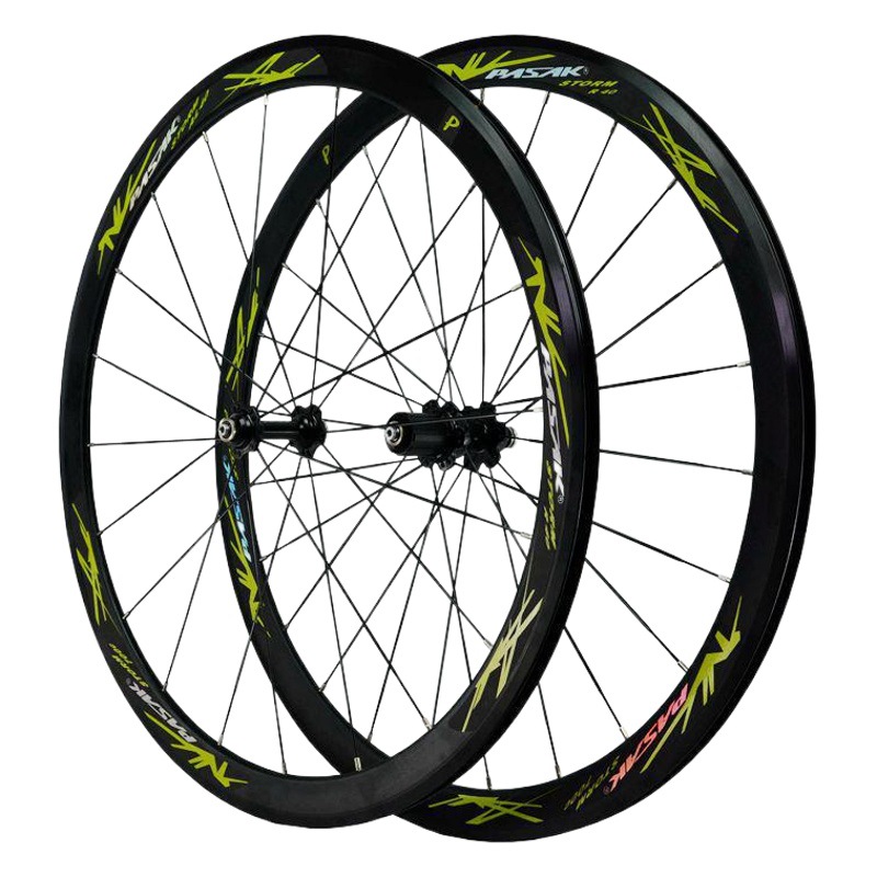 40MM flat bar ultra-light Peilin bearing road wheel set 700C road wheel set bicycle wheel 11 speed C Brake v brake