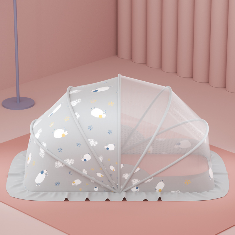 Picture of Baby Mosquito Net Baby Yurt Anti-mosquito Full Cover Foldable Baby Newborn Children's Bed Bottomless Universal