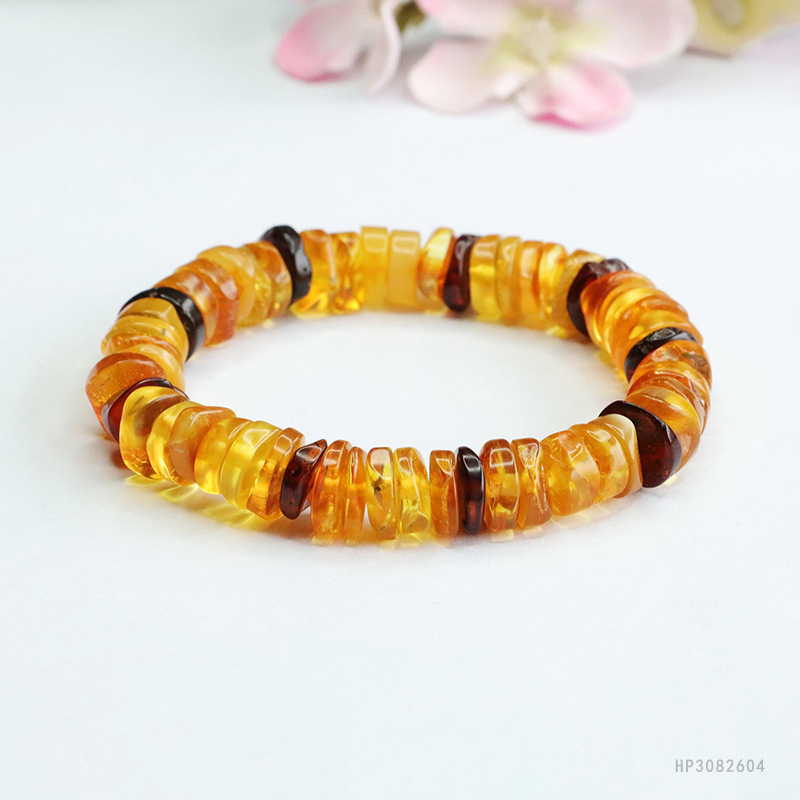 Yuyu Natural Amber Duobao Bracelet Blood Pepper Beeswax Ping An Buckle Bracelet Factory HP3082604