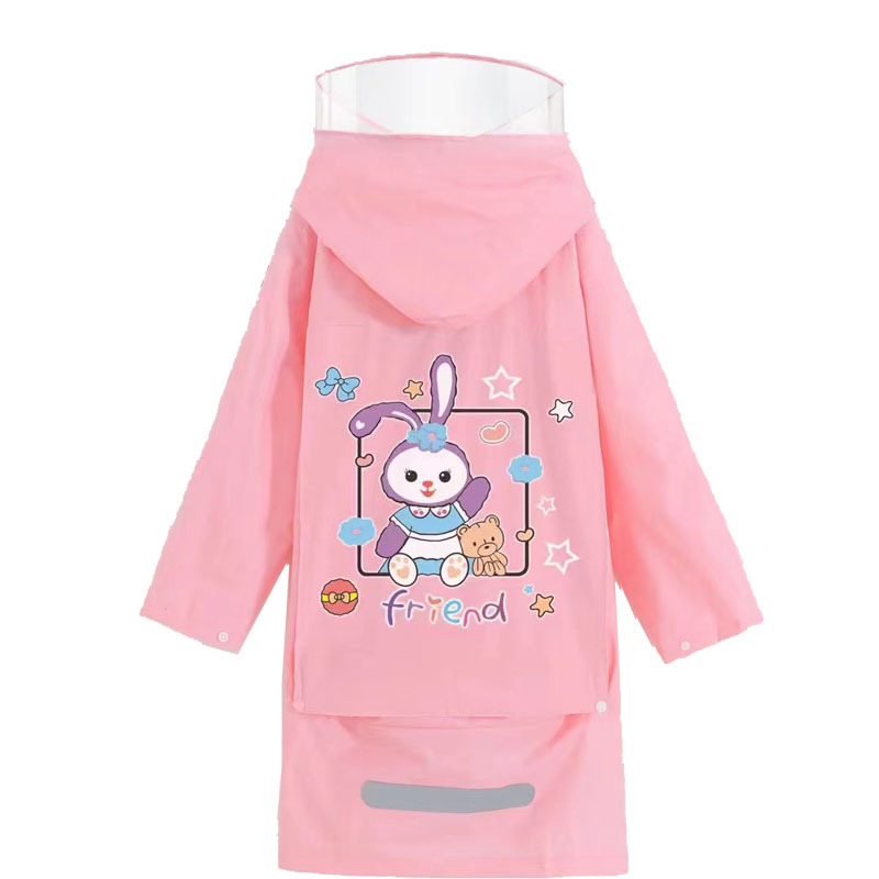 Picture of Kidsren's Whole Body Primary and Secondary School Students' Enlarged Schoolbags Baby Ponchos Thickeneded Long Waterproof Kindergarten Raincoats