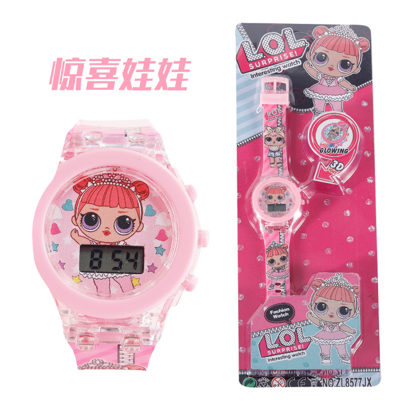 Picture of Foreign trade cross-border children's cartoon watch girl boy cute with light baby toy watch electronic watch wholesale