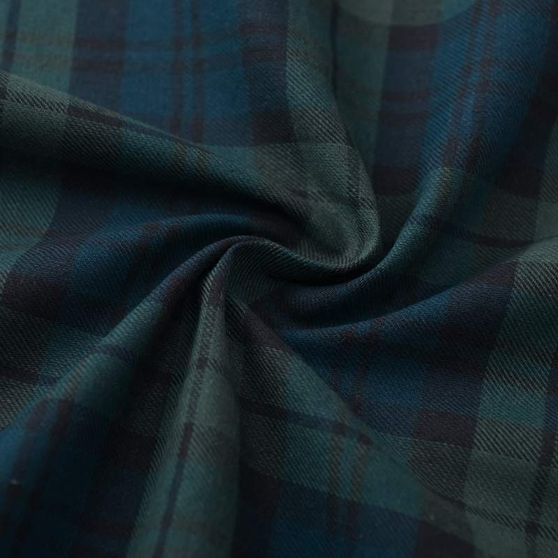 Picture of in stock cotton yarn-dyed simple plaid shirt fabric women's clothing children's clothing skirt cotton plaid shirt fabric