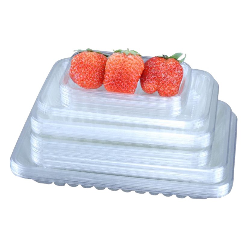 Supermarket Disposable pet Fresh Tray Supermarket Fruit and Vegetable Packaging Plastic Transparent Blister Tray Packaging Box