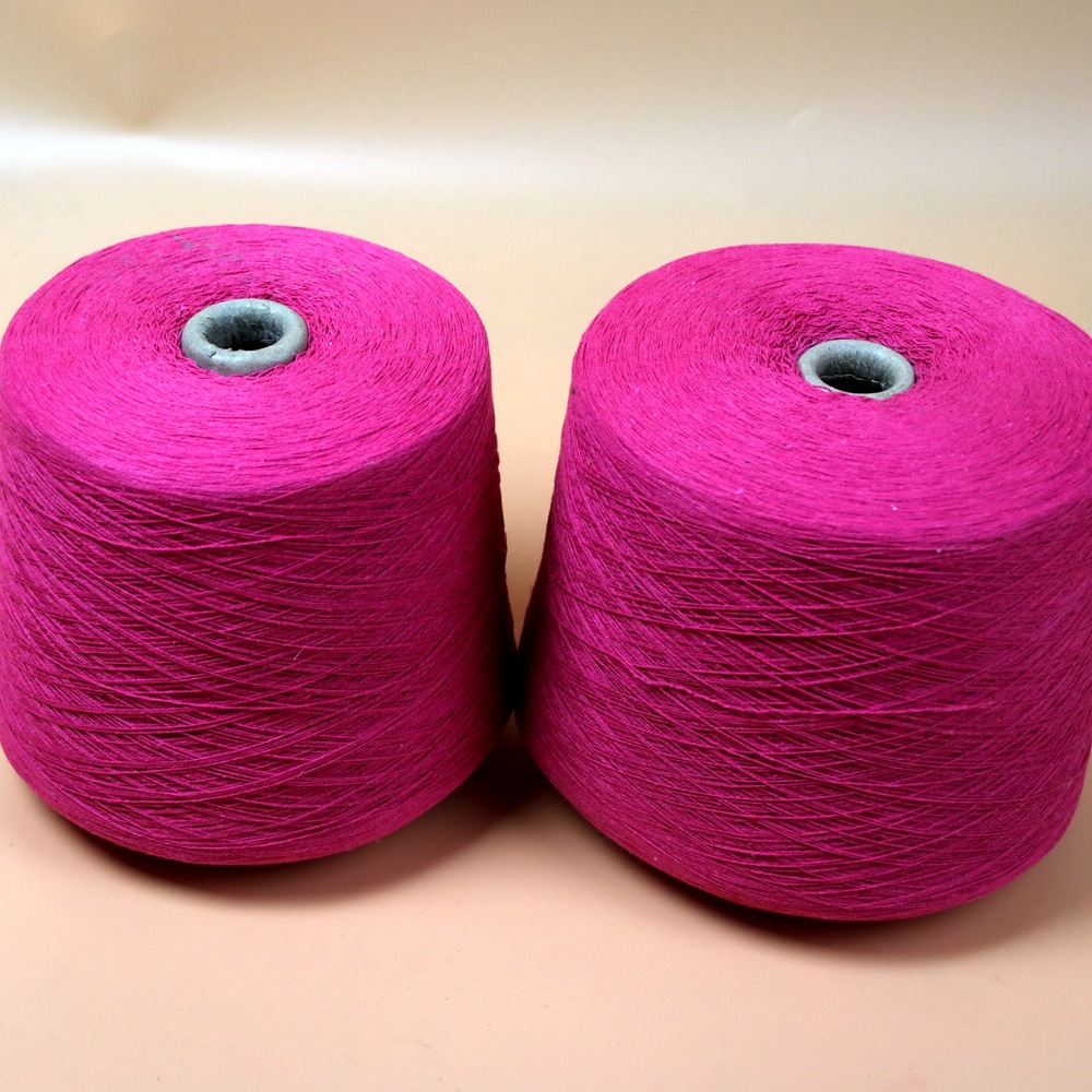 19s rose red cotton yarn air spinning rose red cotton yarn plaid cloth 7 old coarse cloth yarn