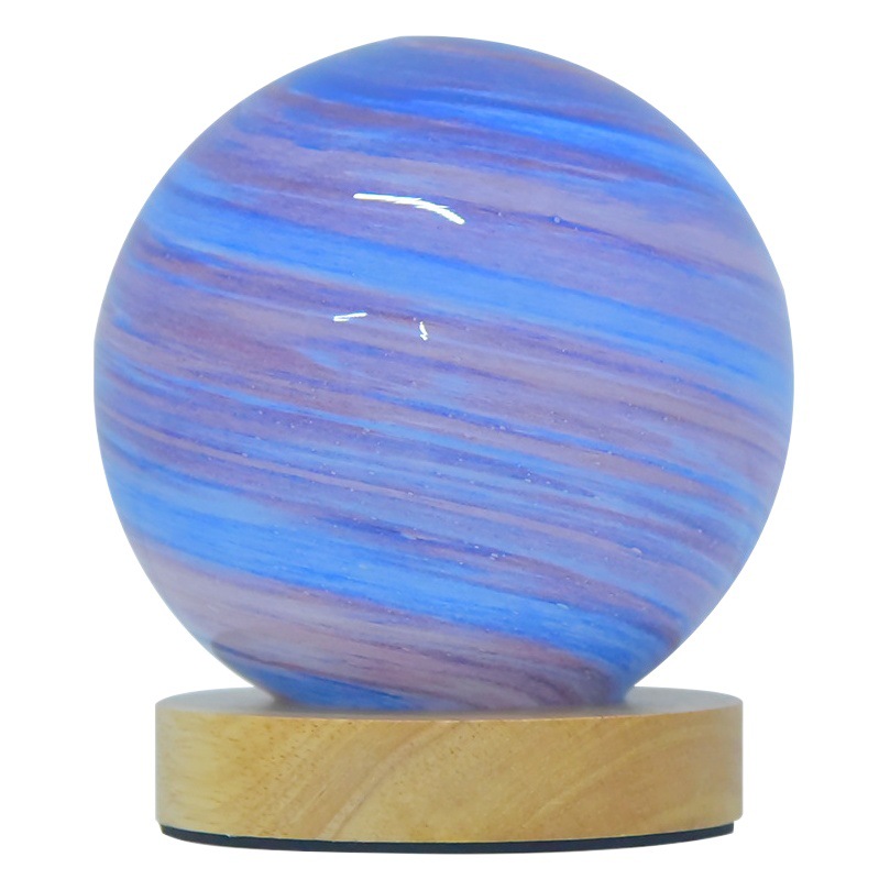 Nordic Table Lamp Bedroom Sleep Atmosphere Lamp Bedside Lamp Glass Night Lamp Starry Light Moon Lamp Planet Lamp Gift