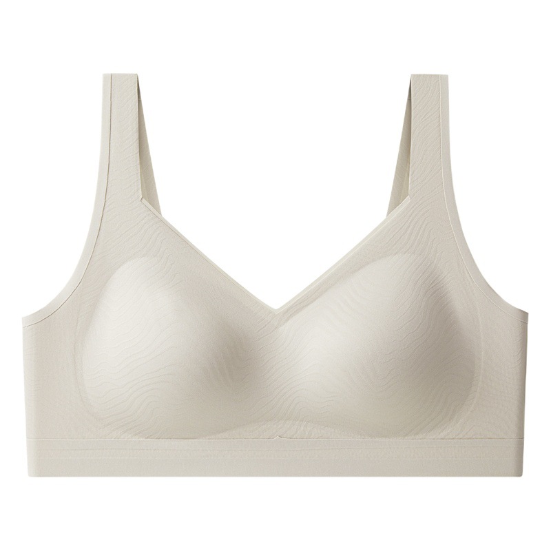 Non-marking Latex Underwear Women's Non-steel Rings Small Chest Push-up Anti-sagging Sports Bra Summer Thin Bra