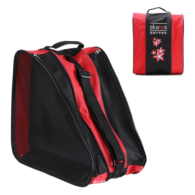 Roller Skate Bag Professional Children's Skate Bag Adult Roller Skate Equipment Storage Bag Triangle Shoulder Thickened Breathable
