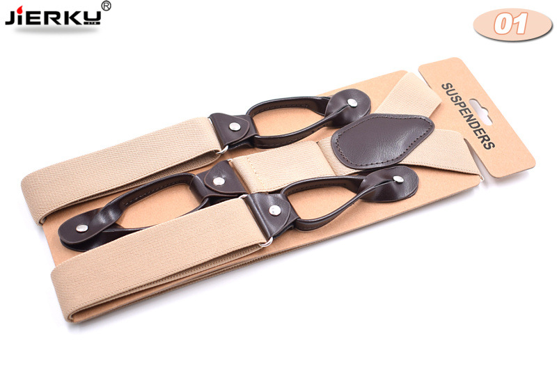Picture of Cross-border supply adult men's leisure straps Y-shaped 6-clip elastic suspenders spot men suspenders