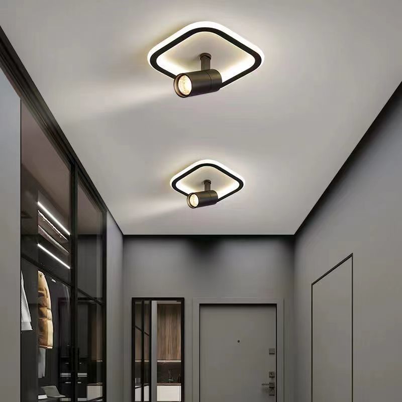 Picture of Entrance Hallway Ceiling Light, Corridor Sensor Ceiling Light, Modern Minimalist Cloakroom Shop Surface-Mounted Rotating Spotlight