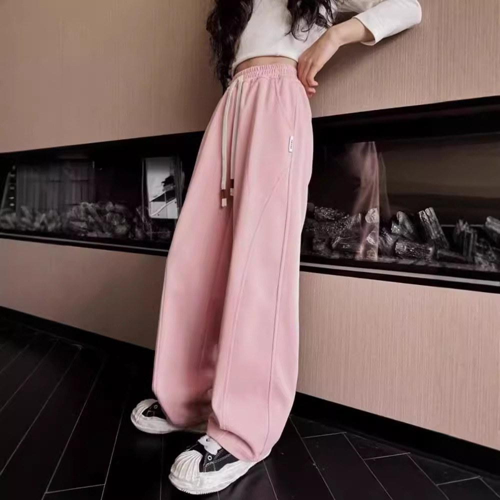 Girls' Wide Leg Pants Spring and Autumn 2024 New Children's Loose Casual Pants Loose Girls' Autumn Fashion Sports