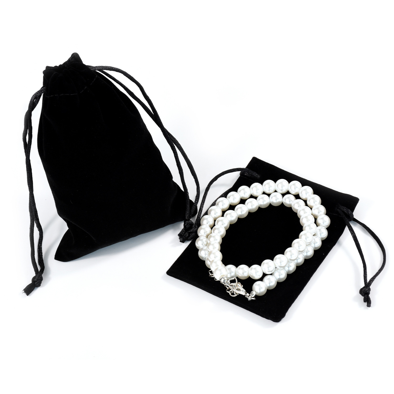 Picture of Factory wholesale simple wind large hair dryer storage bag jewelry dust bag flocking bag
