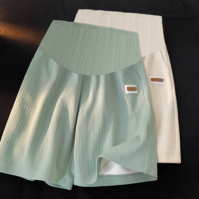Picture of Pregnant Women's Ice Silk Shorts Summer Thin Outer Wear Loose Large Size Casual Base Five-point Safety Pants Pregnant Women's Summer Wear