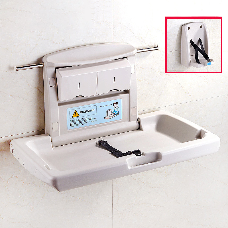 Picture of Mother and Baby Room Third Bathroom Baby Care Table Foldable Baby Recliner Wall-Mounted Multi-Functional Portable Diaper