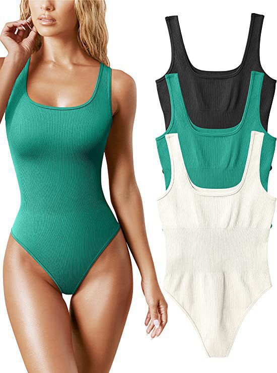 Picture of In-Stock 2025 European and American Cross-Border Foreign Trade Amazon Aliexpress Independent Platform Women's U-Neck Sleeveless Tight-Fitting Tank Top