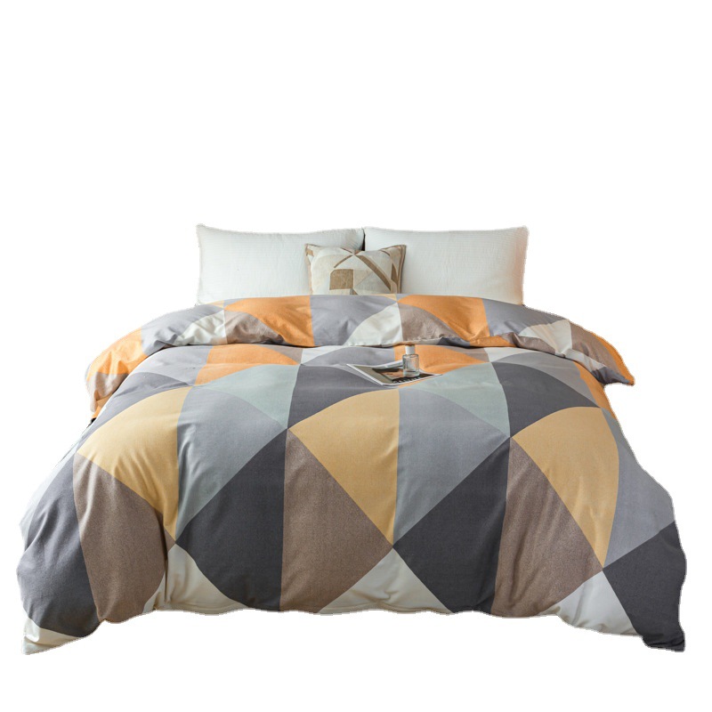 Picture of Cotton brushed duvet cover single piece modern simple single double dormitory thickened quilt cover pure cotton duvet cover single piece