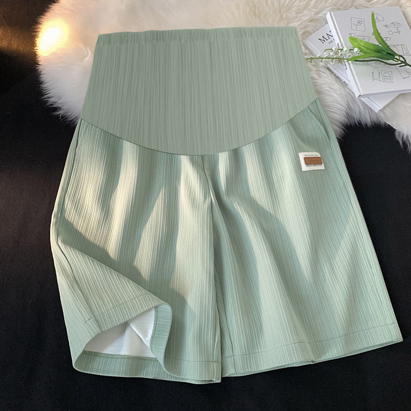 Picture of Pregnant Women's Ice Silk Shorts Summer Thin Outer Wear Loose Large Size Casual Base Five-point Safety Pants Pregnant Women's Summer Wear