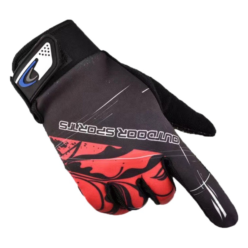 Sports Riding Gloves Touch Screen Full Finger Lightweight Breathable Non-Slip Wear-Resistant Men's Bicycle Motorcycle Full Finger Gloves