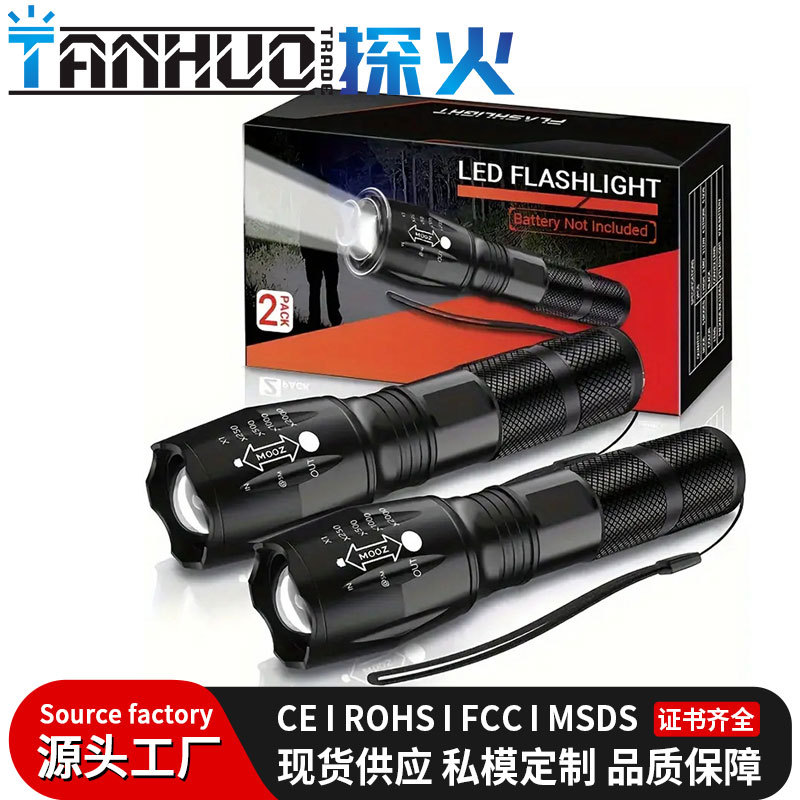 Factory Direct Sales Xinxier Small Flashlight Aluminum Alloy Flashlight Strong Light Long-Range Outdoor Ultra-Bright Handheld Flashlight