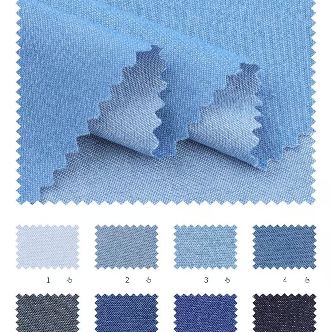 Rayon Denim Fabric Imitation Tencel Non-elastic Denim Fabric Water-free Denim Spring and Summer dress Trend 8