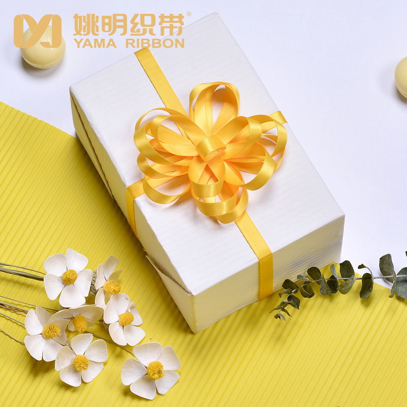 Picture of Yao Ming ribbon in stock 1cm polyester ribbon cake baking DIY accessories gift box packaging flower decoration material jewelry ribbon