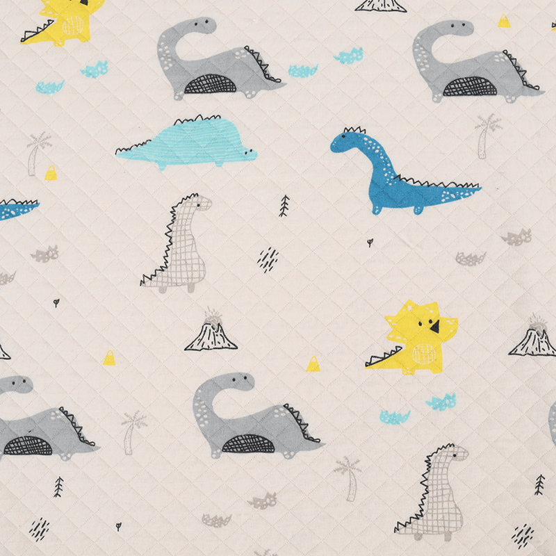 Picture of Original White Diamond Lattice Jacquard Air Layer Printed Baby Quilted Fabric Baby's Sleeping Bag Quilted Fabric