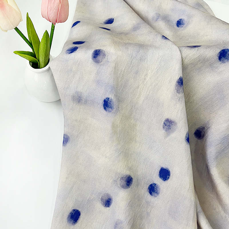 Smudged Dot Pattern New Chinoiserie Digital Printed Fabric Brocade Cotton Fabric Cheongsam Dress Top Han Dynasty Fabric