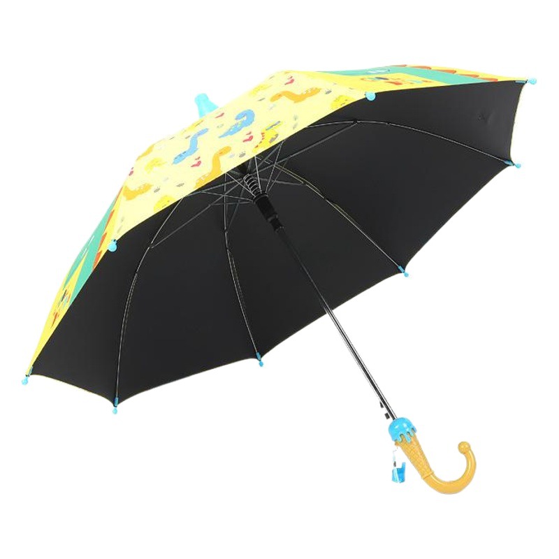 A large number of wholesale children's automatic umbrella cartoon black rubber sunscreen sunshade umbrella boys and girls children students sunny umbrella custom