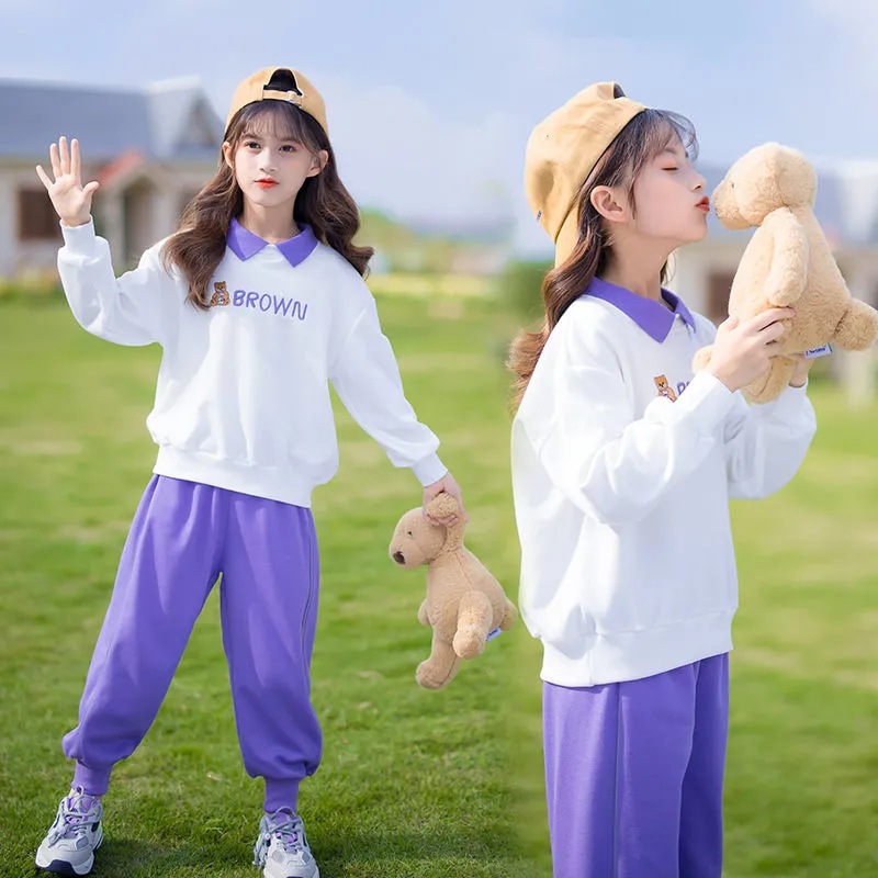 Girls' Suit Spring and Autumn Fashionable Western Style Children's Clothing New Style Middle and Large Children's Spring Sportswear Casual Children's Two-piece Fashionable Suit