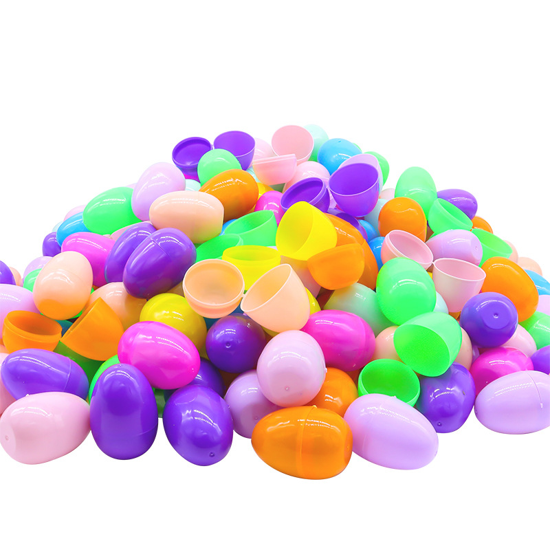 Picture of Easter eggshell egg plastic opening decoration twisted egg egg shell 4*6CM small egg shell plastic egg shell