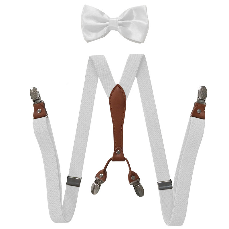 Picture of Cross-Border Supply 2.5cm Adult 4-Clip Elastic Suspenders Unisex Elastic Suspenders Set