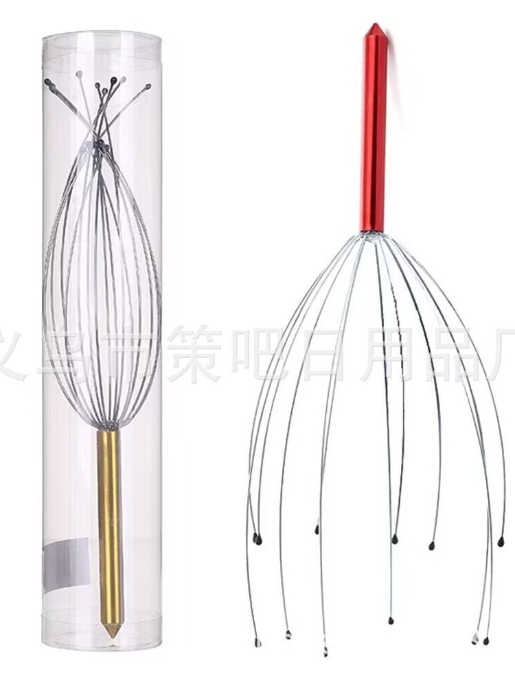 12-Claw Metal Handle Scalp Massager Octopus Soul Extractor Head Massage Claw Head Grab Amazon