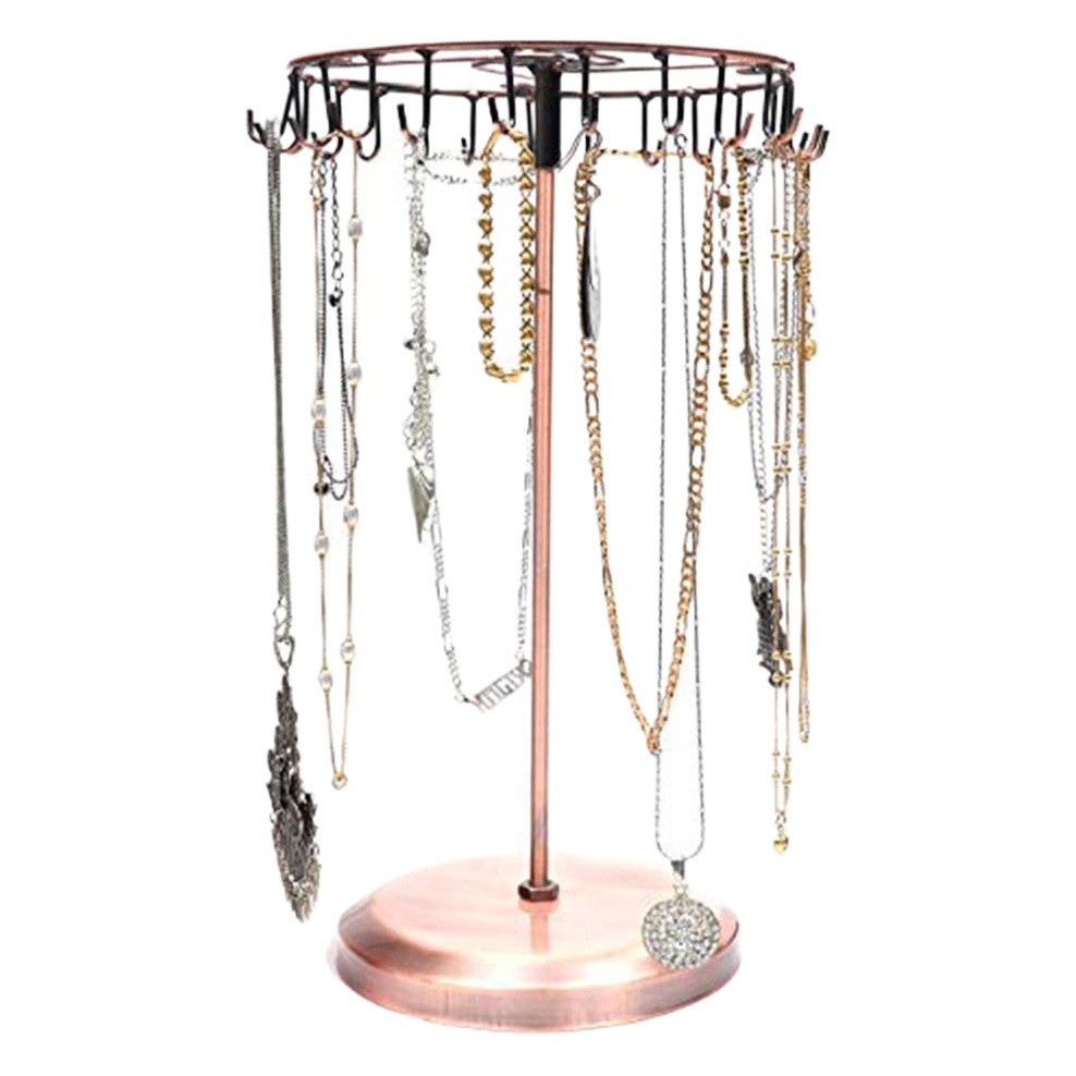 Iron jewelry rack rotating necklace display rack stall jewelry display rack detachable earrings rack jewelry storage rack