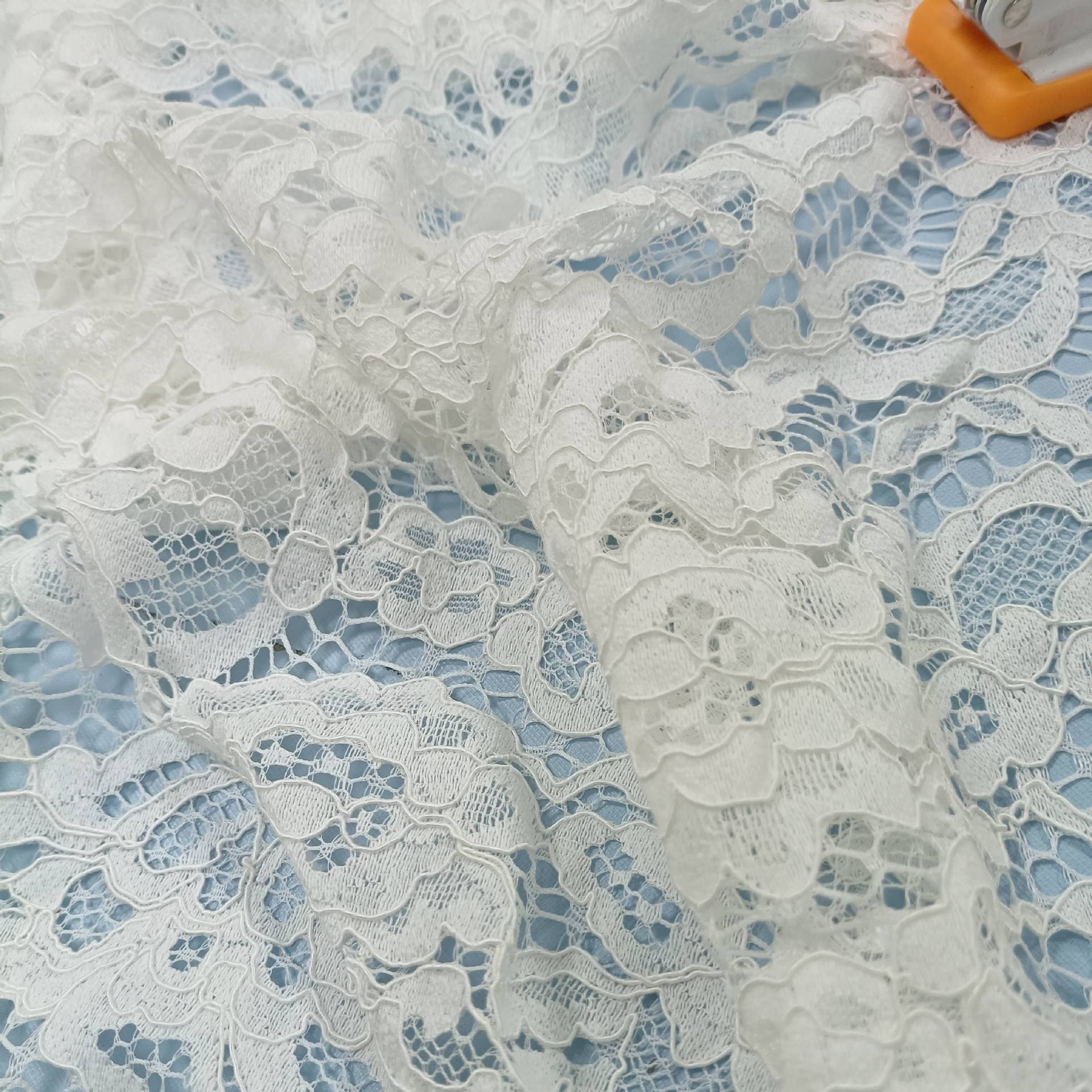 brocade cotton lace fabric elastic hollow bone thick wedding dress clothing accessories lace fabric