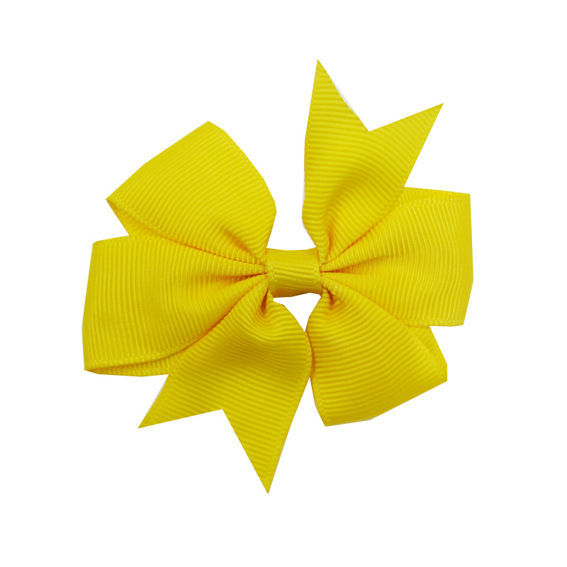 Picture of European and American New Kidsren's Hairpins 8cm Swallowtail Bow Hairpin V-Shaped Ribbed with Bow Hair Accessories Head Flower