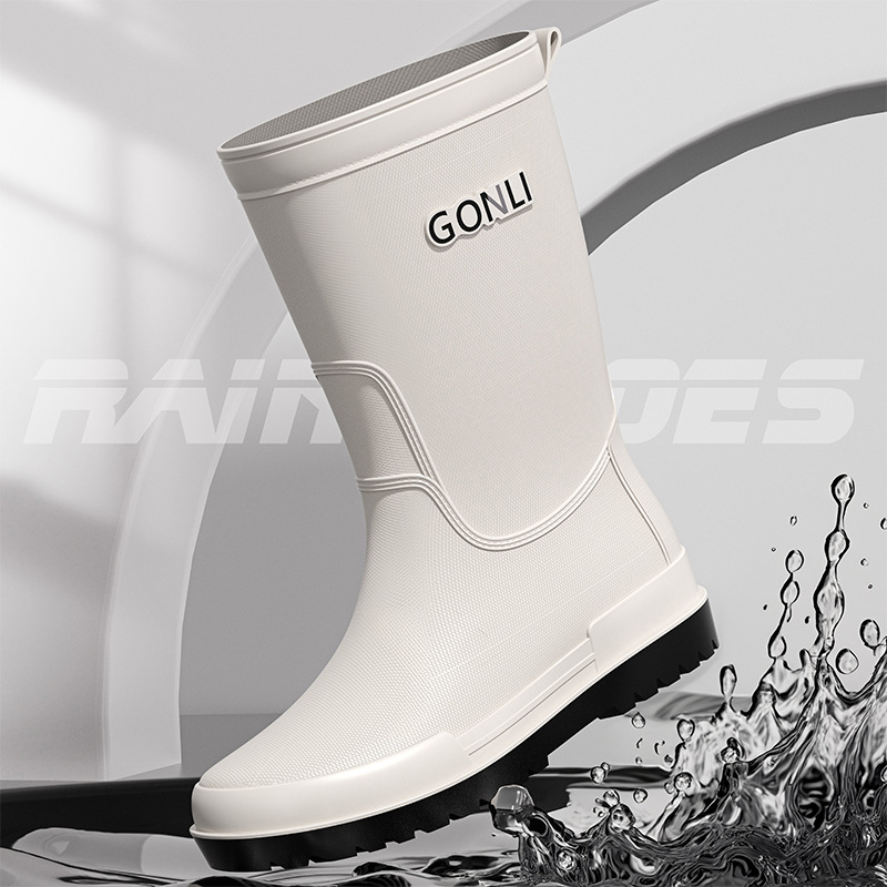 Cross-border rain boots men's non-slip wear-resistant water shoes new men's outdoor sea fishing rubber shoes waterproof rain boots