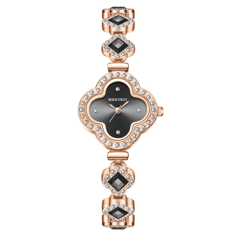 Picture of Live Hot Hot Hot Fashion Four-leaf Clover Bracelet Quartz Watch Emerald Women's Watch Women's Watch Factory Wholesale