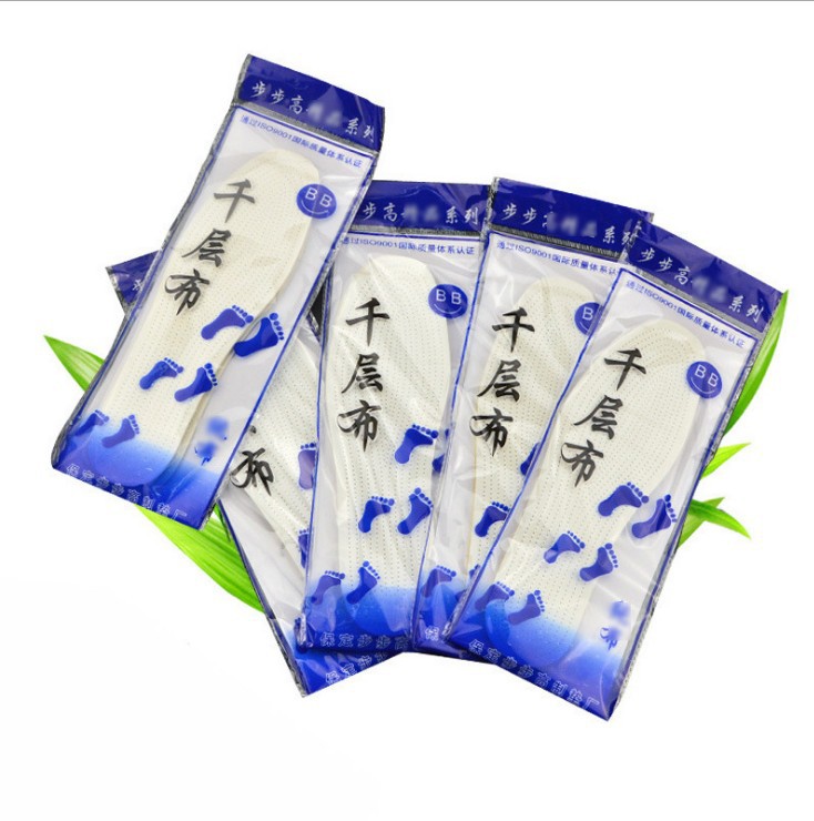 Picture of Cotton Insoles for Summer, Sweat-Absorbent and Breathable Thousand-Layer Cloth Insoles, Manufacturers Wholesale, Street Stall Insoles, Supply