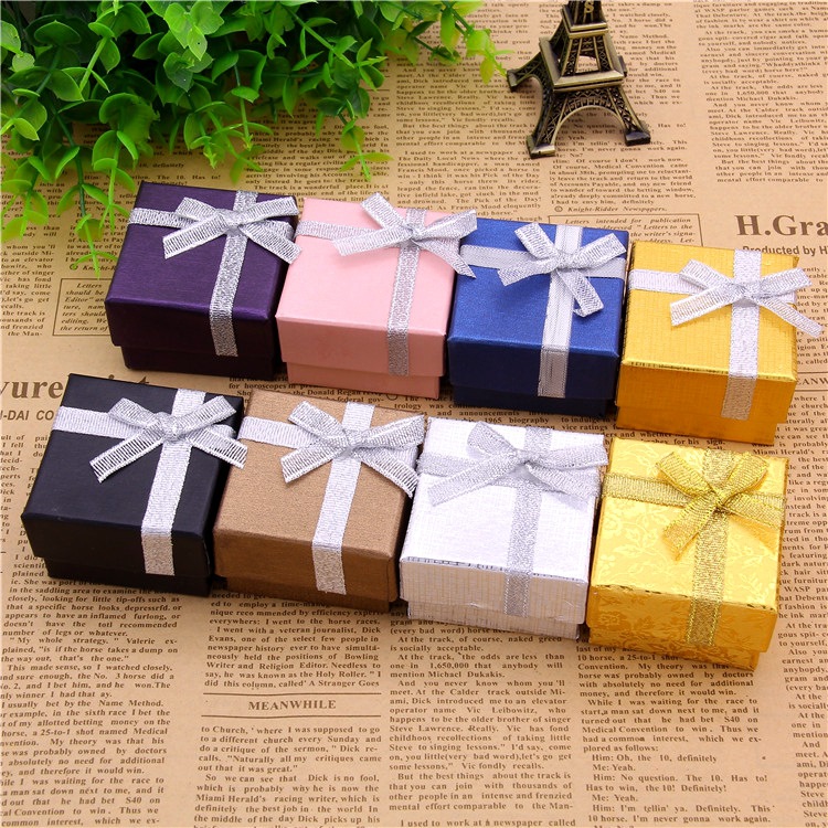 Picture of Spot Wholesale Pearlescent Lani Pattern Ring Box Heaven and Earth Cover Jewelry Carton Earrings Jewelry Packaging Box Manufacturer