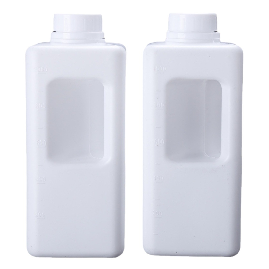 1L Square Laundry Detergent Bottle Daily Chemical with Handle Water Agent Bottle 1 Liter Ink Bottle Pe Detergent Bottle 1kg Detergent Bottle