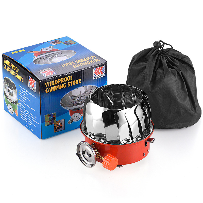 Picture of Outdoor Mini small square stove gas stove portable folding card stove camping stove picnic kettle cooker