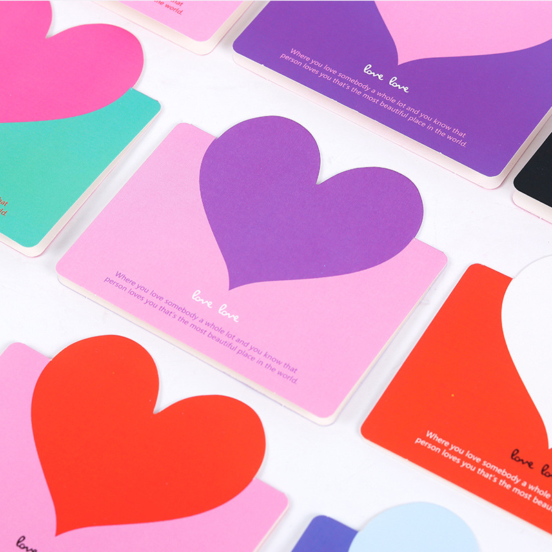 Creative Blessing Card Heart Wedding Christmas New Year Valentine's Day Greeting Card Heart-Shaped Wholesale Card Gift Card