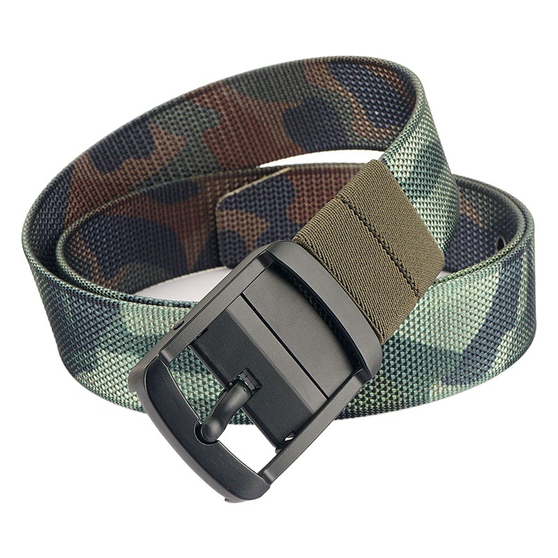 [Double-sided dual-use] New rotating pin buckle double-sided two-color nylon belt unisex casual all-match pants belt
