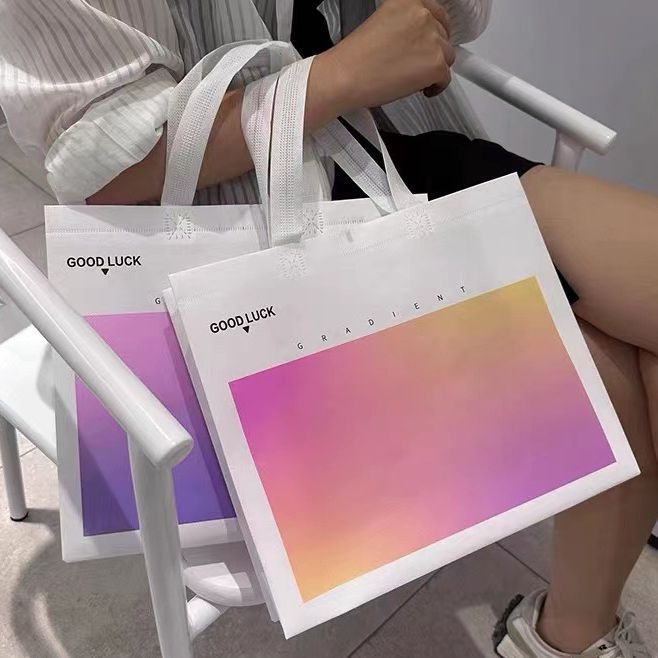 Thickened non-woven bag handbag spot printing canvas shopping bag gift clothing store advertising bag logo
