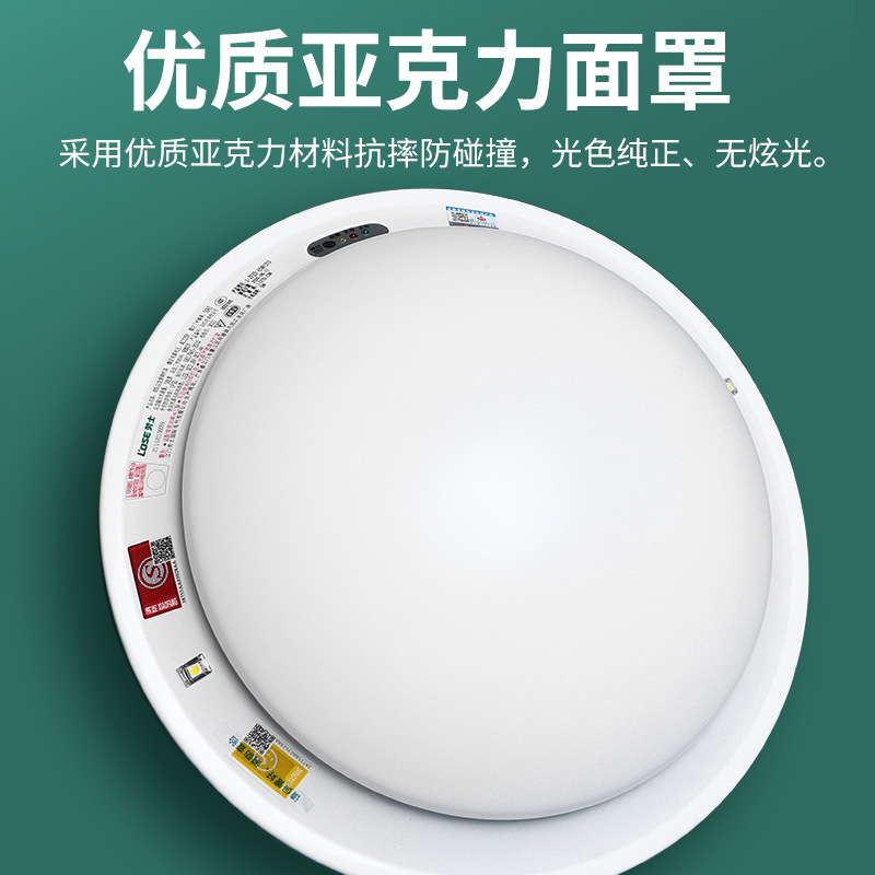 Picture of Lauer Fire Emergency Lighting Large Beveled Ceiling Light Voice Control Human Body Induction Light Corridor Shopping Mall Emergency Light