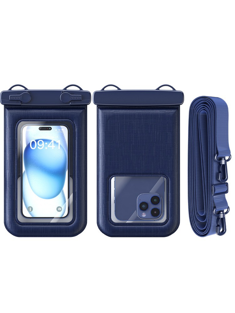 Cross-border new mobile phone waterproof bag touch screen sponge floating can be slung large capacity ipx8 waterproof mobile phone case