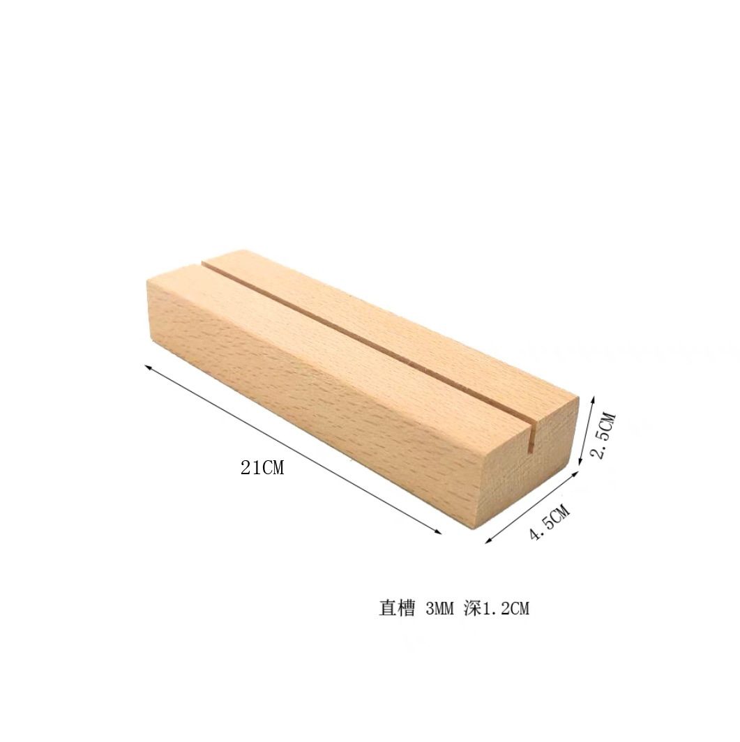 Picture of Wooden postcard base solid wood calendar base dining card table card photo holder card holder table card holder calendar base