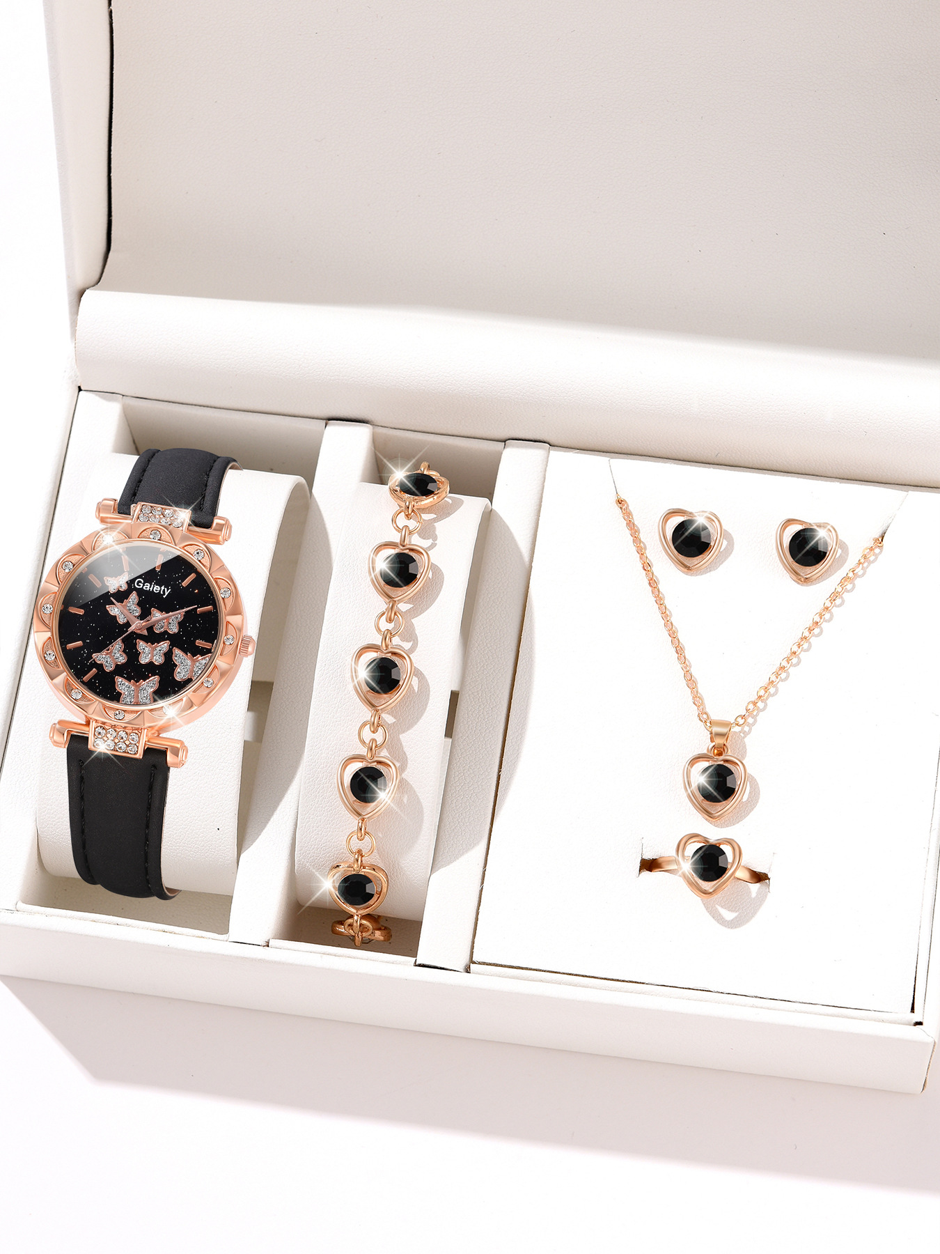 Picture of New TikTok Popular Women's Watch Fashion Personality Simple Watch Butterfly Digital Belt Watch Set
