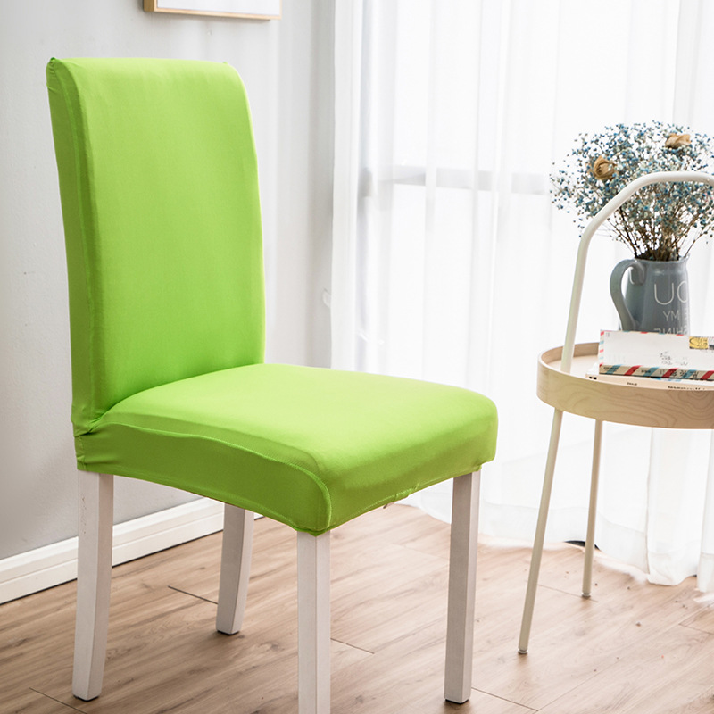 Picture of Cross-border plain milk silk elastic chair cover hotel restaurant half chair cover conference conjoined chair cover wholesale